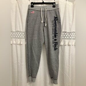 Vintage Abercrombie & Fitch Fleece Sweatpants Women's XS Embroidered Y2K